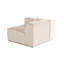 Élégant canapé 1 place, revêtement en lin crème, 43,3 po x 42,5 po x 25,6 po | Structure 100% charme, 32 coussins en mousse, pieds en plastique, largeur des accoudoirs: 9,4 pouces | Comprend 1 oreiller, parfait pour les salons confortables et les coi
