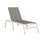 Chaise longue sans accoudoirs en aluminium blanc mat Berlin Pearl