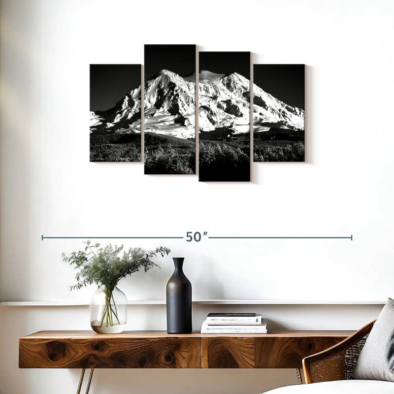 Alvord - Mont Shasta - monochrome, H 22 po x l 36 po