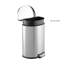 Poubelle à pédale en acier inoxydable semi-ronde 13 gallons (en forme de D) avec couvercle à fermeture en douceur