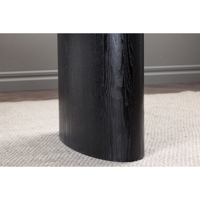 Larned Oval Dining Table, Black