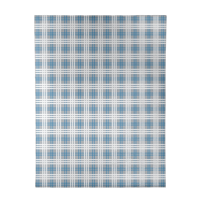 Tapis à carreaux gris, Rectangle 8 pi x 10 pi