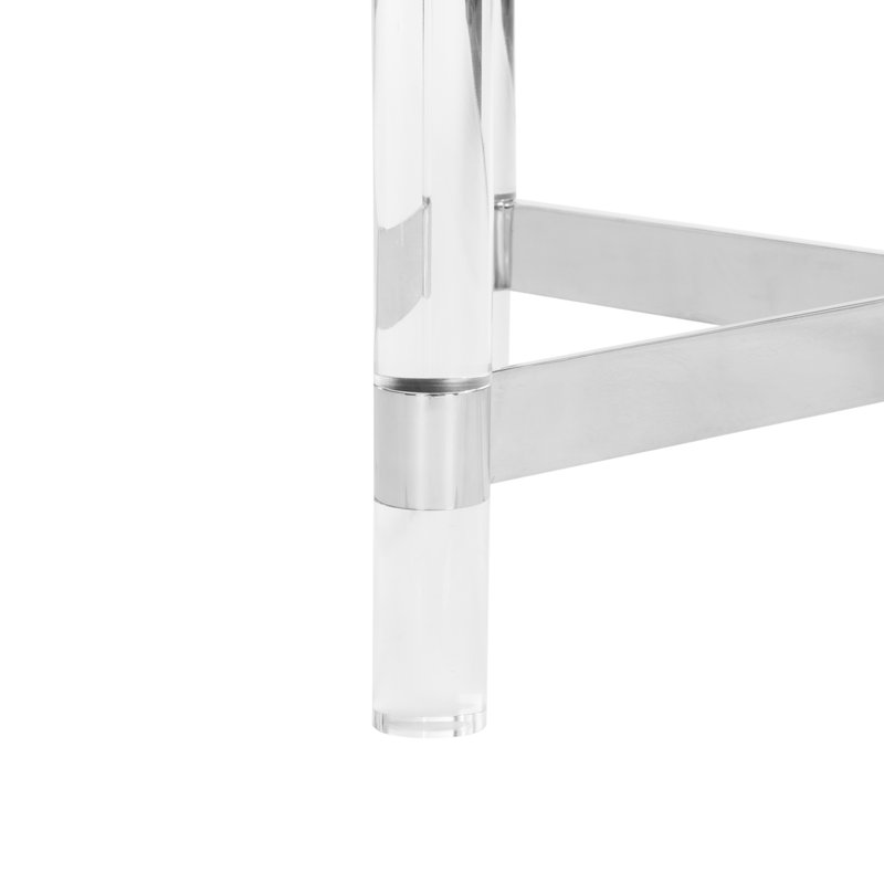 Table basse Faunce, Chrome/argent