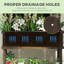 Lit de jardin surélevé avec treillis stylisé, profondeur de 10,25 po, bois autodrainant, jardin extérieur, patio, pot à fleurs surélevé d'une largeur de 17,69 po, pour plantes grimpantes,