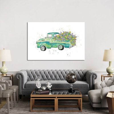 Flower Truck by Catherine McGuire - Wrapped Canvas Gallery-Wrapped Canvas Giclée