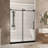Frameless Shower Door, 1/4 "(6 Mm) Clear Tempered Glass, Explosion Proof Film, Stainless Steel Handle-121059910