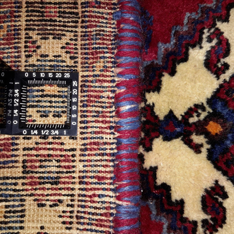 Isabelline Hand Made Transitional Large Red Area Rug - 4'4'' X 6'9''