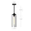 Luminaire suspendu cylindrique simple à 1 lumière Belmont-66310594