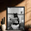 «Black», fantaisiste, lecture de journal mural, impression de cadre de salle de bain humoristique-314346352