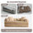 80.5'' Corduroy Convertible Sleeper Sofa-1572036259