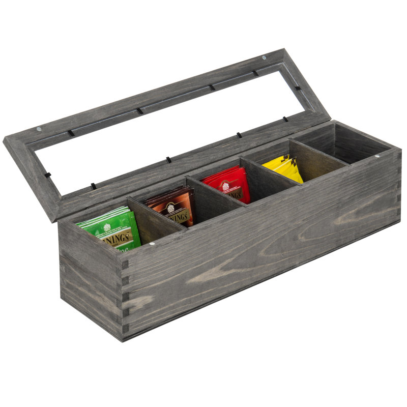 MyGift Wood Tea Box