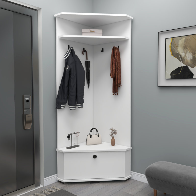 Shoe Storage Hall Tree Lacynda, White
