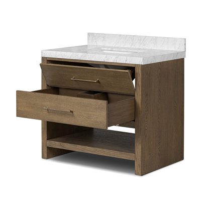 Meuble-lavabo simple Abington - marbre de Carrare