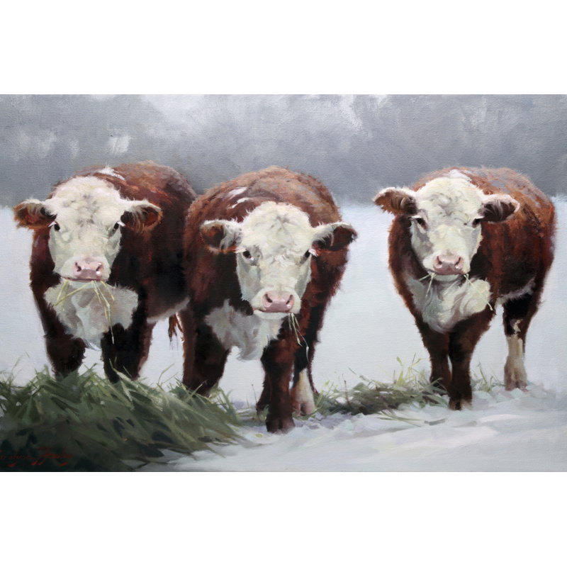Winter Shadows - Wrapped Canvas Painting, 30cm H x 46cm W x 3.8cm D