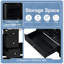 Lavabo pour salle de bain 30 po, noir, céramique lisse, porte, une porte avec tablette et 3 tiroirs noirs, construction, fermeture en douceur trois inclus