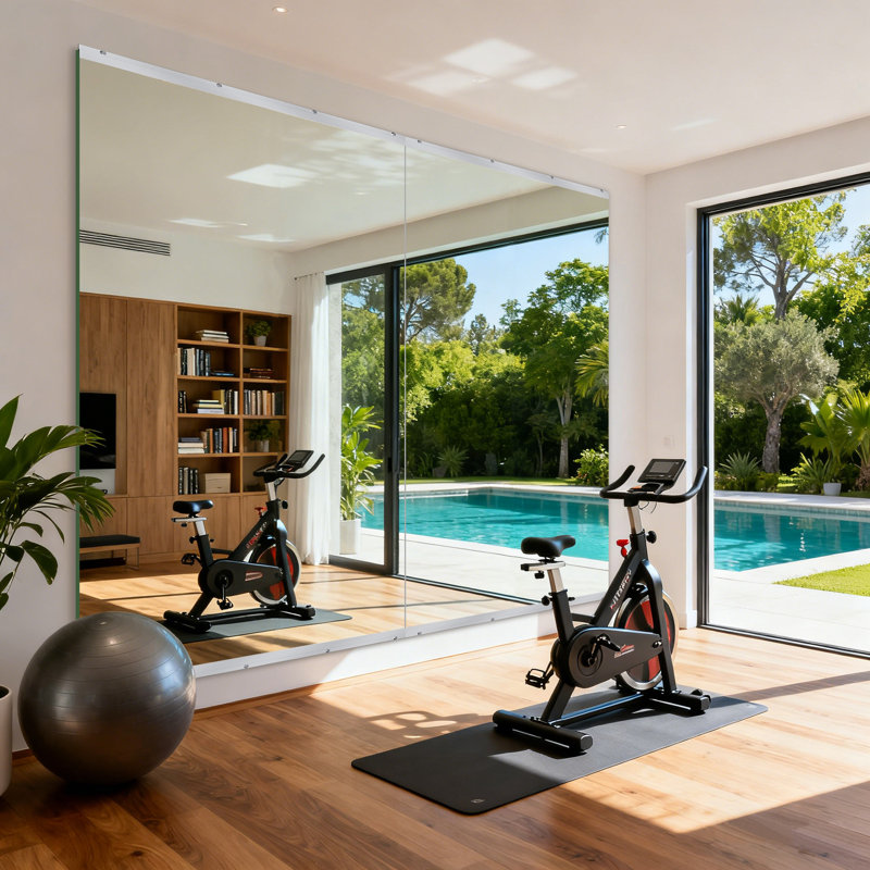 Extra-Large Home Gym Wall Mirror,Dance Studio Mirror,Tempered Glass Full Length Mirror, 84" x 46"