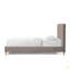 Structure de lit tapissier avec tête de lit Boucle moderne, grand lit minimaliste, lit plateforme, aucun sommier requis, lattes en bois de la structure de lit, 70,5 po x 87,25 po x 46,5 po