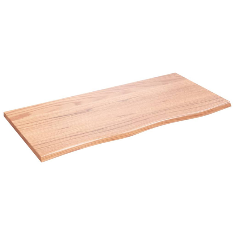 Adileny 100cm Solid Wood Bathroom Vanity Top, Light Brown