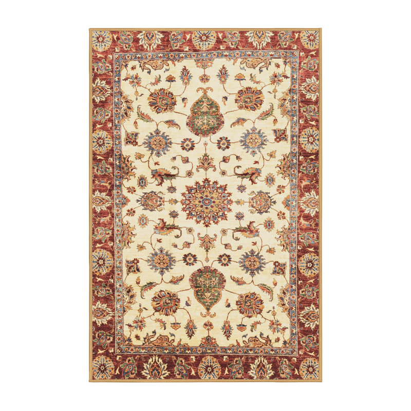 Tapis 100% abstrait lavable à la machine 3119, Tapis de couloir 2 pi x 5 pi