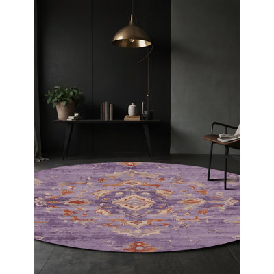 Tapis mauve lavable à la machine