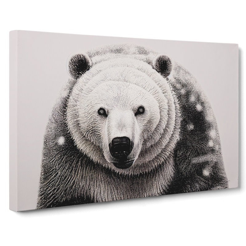 Tantalising Polar Bear - Wrapped Canvas, 40cm H x 60cm W x 3cm D