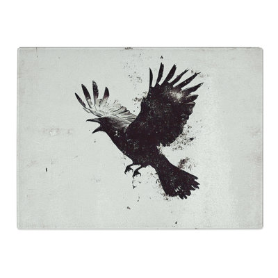 Crow Bird Vol.7  Glass Chopping Board