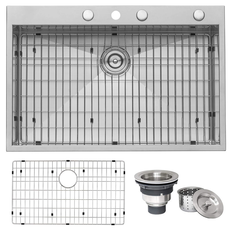 Tirana 33" L x 22" W Drop-In Kitchen Sink