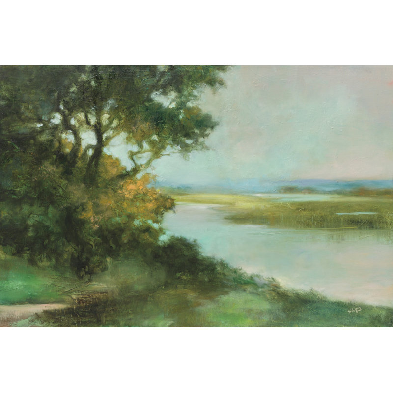 Sparkling River No White - imprimé, Pas de tapis, H 32 po x l 48 po x P 1,25 po, Imprimé à cadre doré