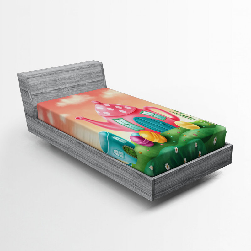 Fantasy Microfiber Fitted Sheet, Twin Fitted Sheet