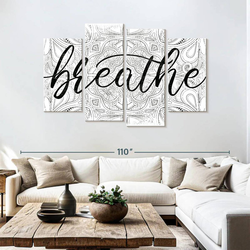 Tergel Breathe Zen Pattern, 54" H x 84" W