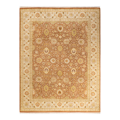 Hand Knotted Wool Traditional Hayner Brown Area Rug 8' 2"" x 10' 6 -  The Twillery Co.Â®, D614E6619AB44430B5726E29D0BEB14F