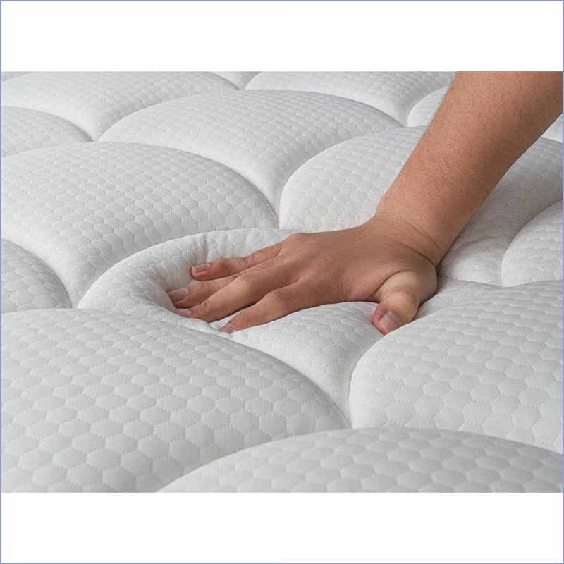 Matelas Matelas hybride à ressorts ensachés en mousse viscoélastique gélifiée 10 pouces pour très grand lit | Bleu foncé | Mousse et ressort