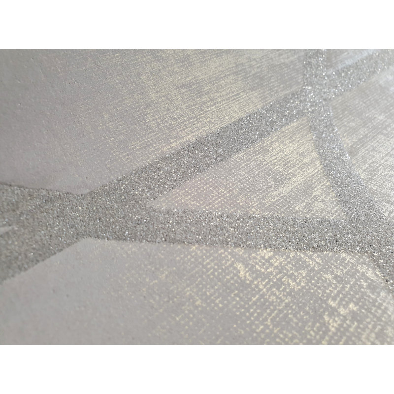Universe Collection Saturn Glass Stone Geometric Lines Wallpaper Roll, Beige