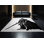 Tapis gris moelleux à motif géométrique doux et moelleux de couleur grise - noir