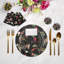 Sous-verres ronds en cuir noir Vegan Exotix-119015114