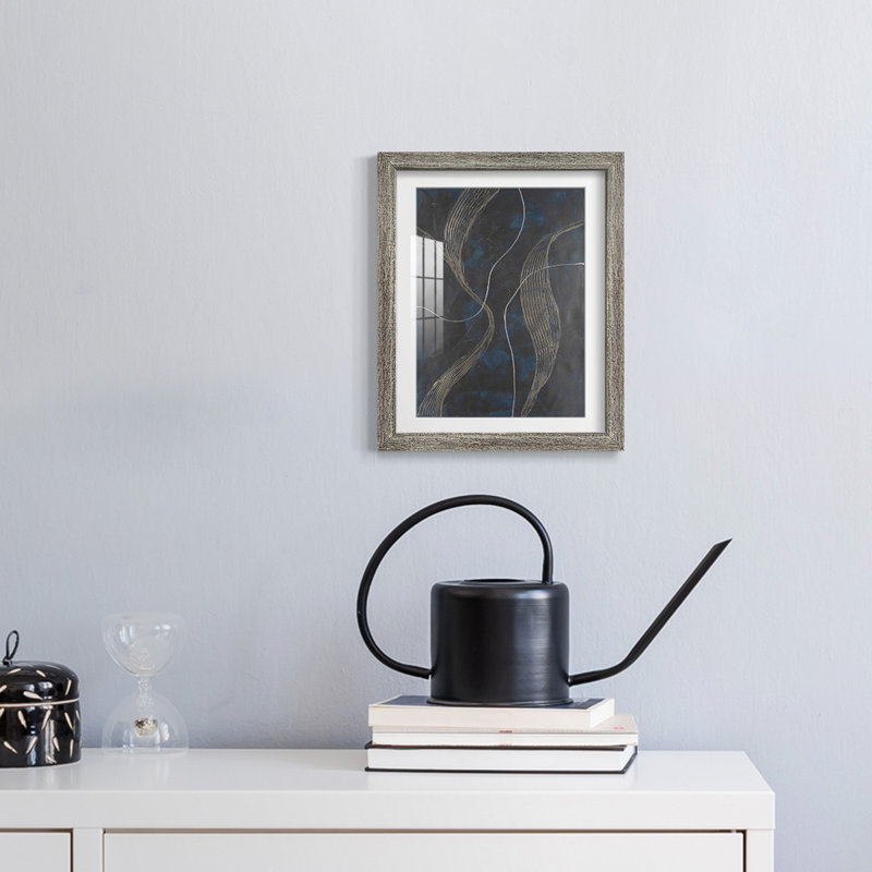 Laminar Flow II -Framed Print, Distressed, 25.5" H x 17.5" W