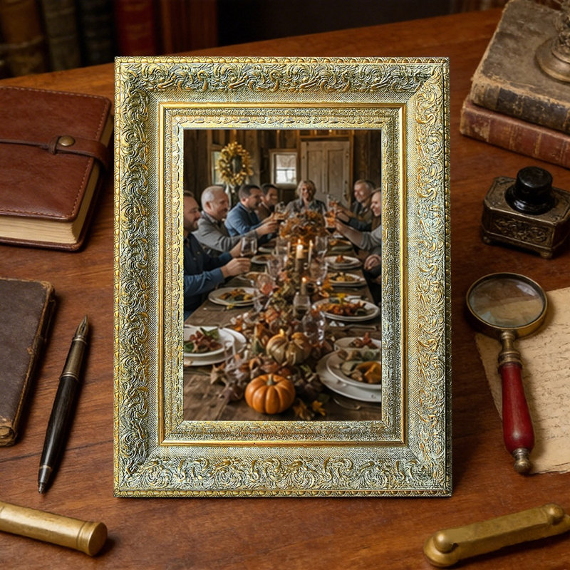 Cadre photo mural 11 pièces x 11 "or antique 11" pour mémoire de voyage, Antique Gold, 3, 11" W x 14" H