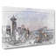 Seattle Skyline in Abstract - Wrapped Canvas Drawing - Wrapped Canvas-55338332