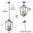 Danaijah 4 - Light Lantern Geometric Chandelier Kitchen Island Pendant