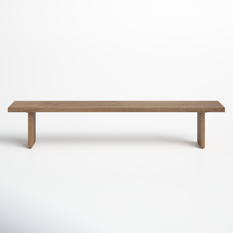 Cognac Solid Wood Bench