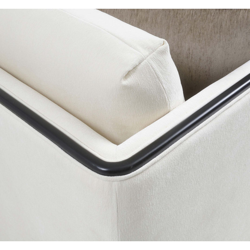 Chaise d'appoint élégante avec accoudoirs courbés