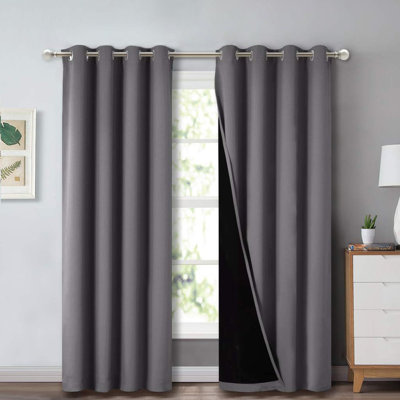 52"W x 84"L Full Blackout Curtains 2 Panels, Thermal Insulated Light Blocking Window Drapes for Dining Room