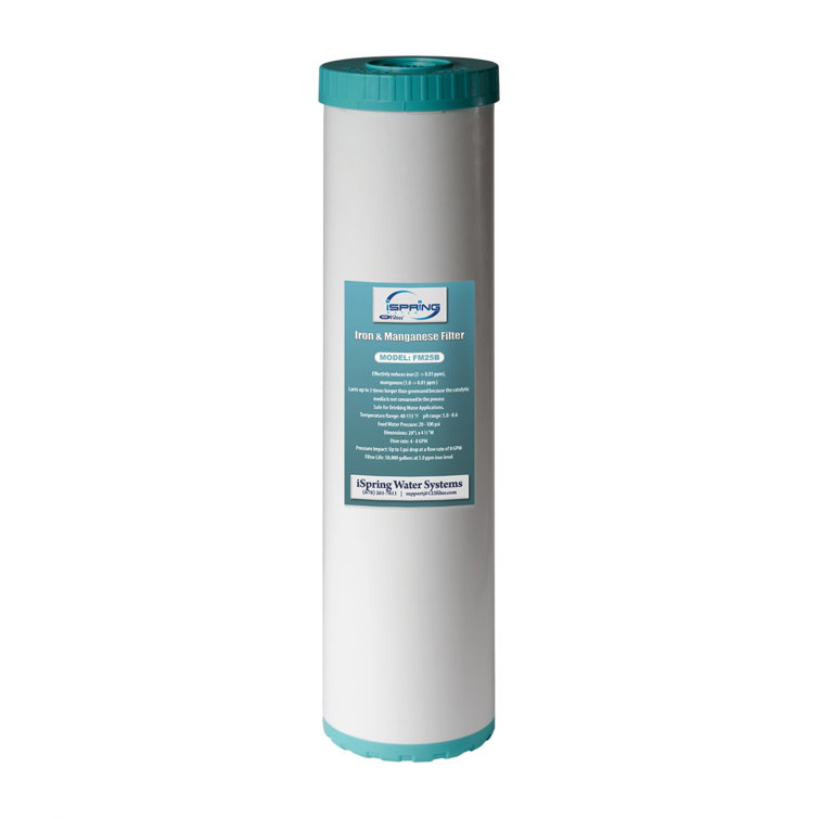 iSpring - Iron Manganese Reducing Replacement Water Filter, High Capacity 4.5 X 20 Inch