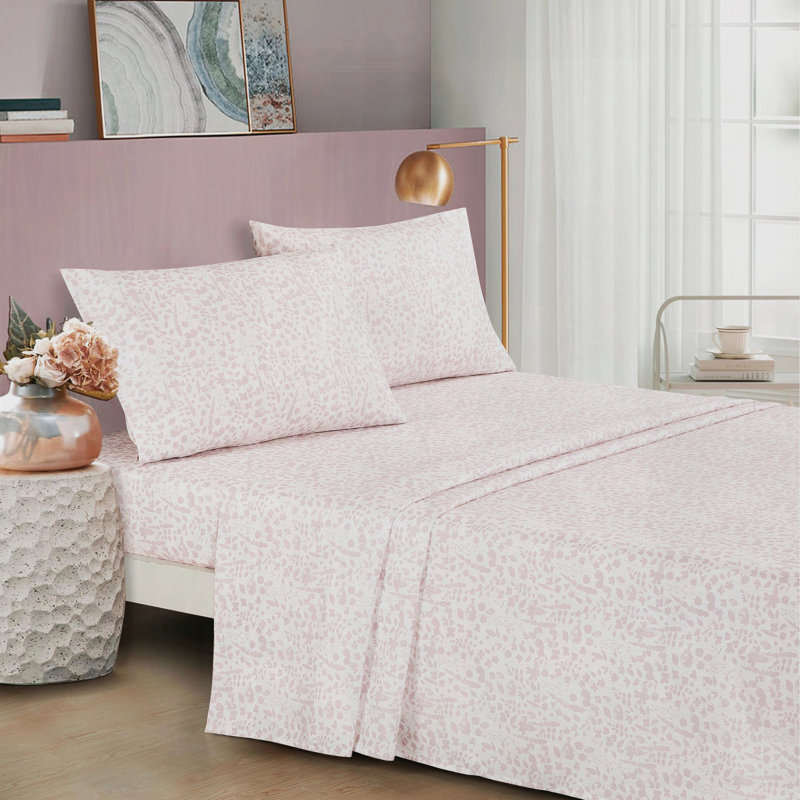 7-Piece Floral Bliss Printed Microfiber Comforter Set - Elegant Bedding Ensemble with Nature-Inspired Patterns