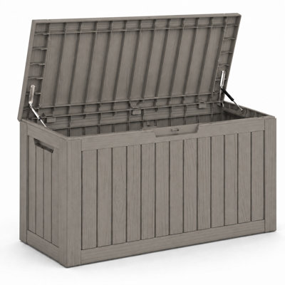 Boîte de rangement pour l'extérieur en résine durable de 46,26 po x l 18,7 po, idéale pour les meubles et fournitures de jardin