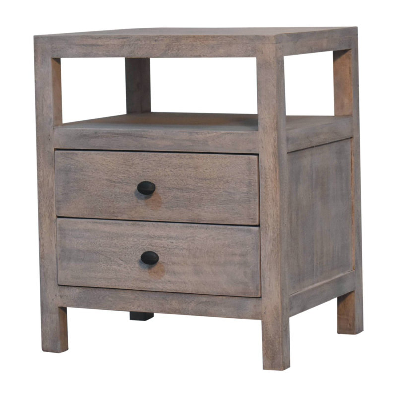 Table de chevet 2 tiroirs Acid Wash