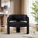 33" Wide Upholstered Modern 3-Legs Barrel Accent Chair