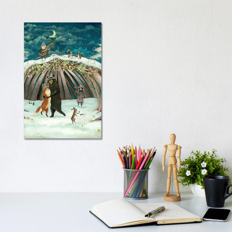 Yuletide Enchantment by Jahna Vashti - Painting on Canvas, 30.48cm H x 20.32cm W x 1.91cm D, Wrapped Canvas