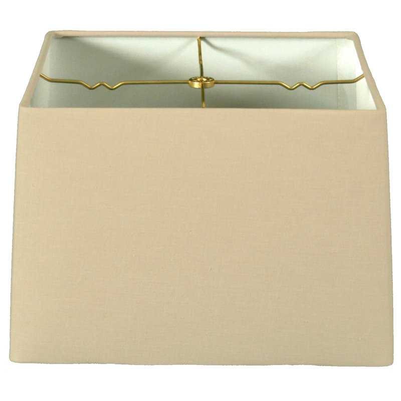 9.5'' H Silk Square Lamp Shade, Linen Beige
