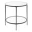 Table de bout ronde en fer avec plateau en miroir One Pixie Street